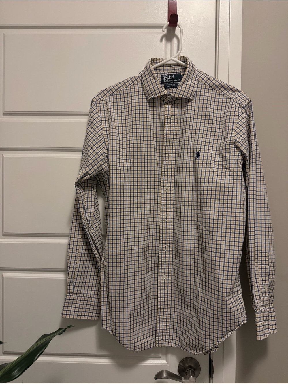 Polo by Ralph Lauren Yellow & Blue Check Men's Dress Shirt